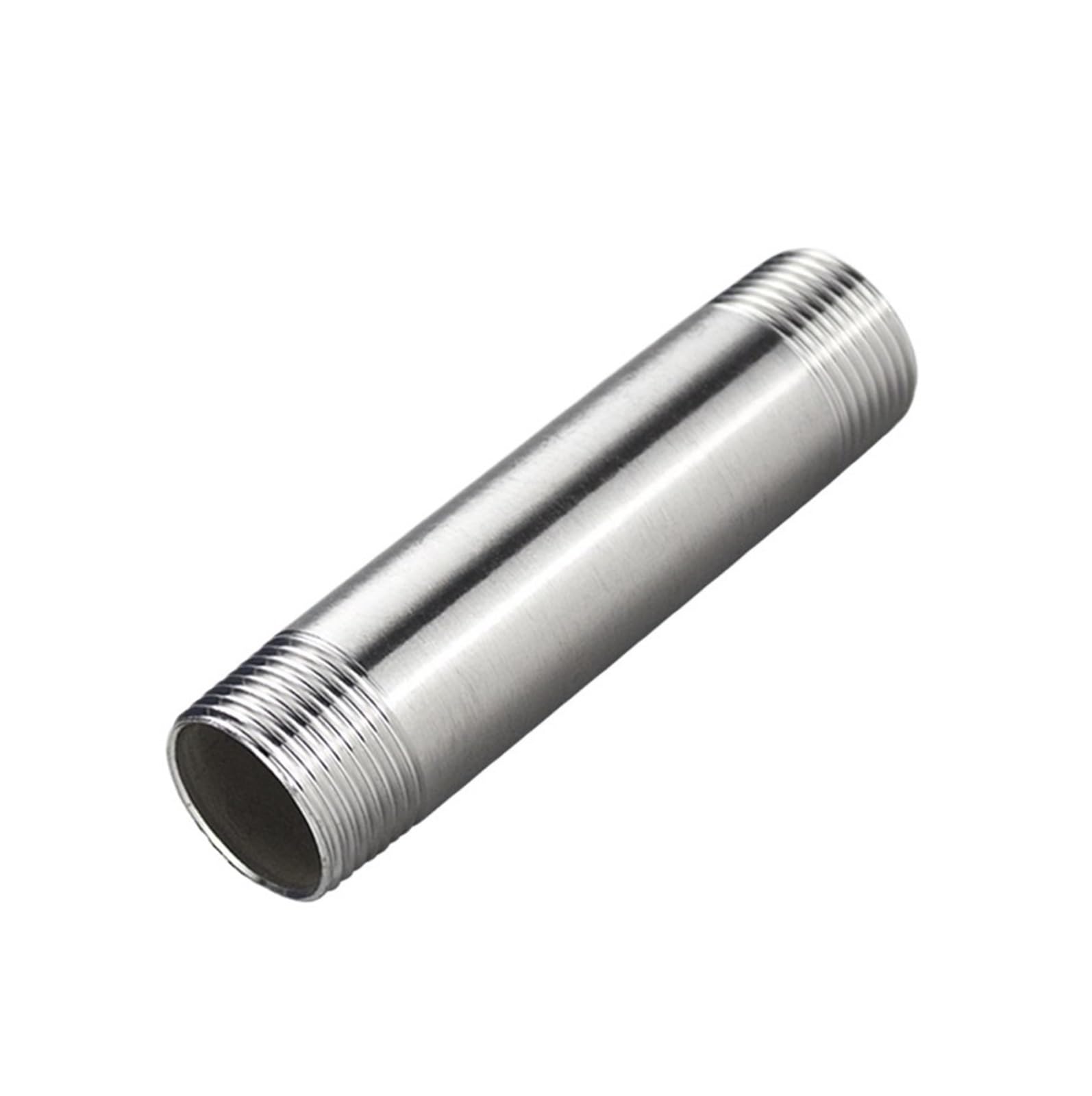 Tubo de extensión de 100mm para reparar grifos cortos con doble rosca externa G4 en acero