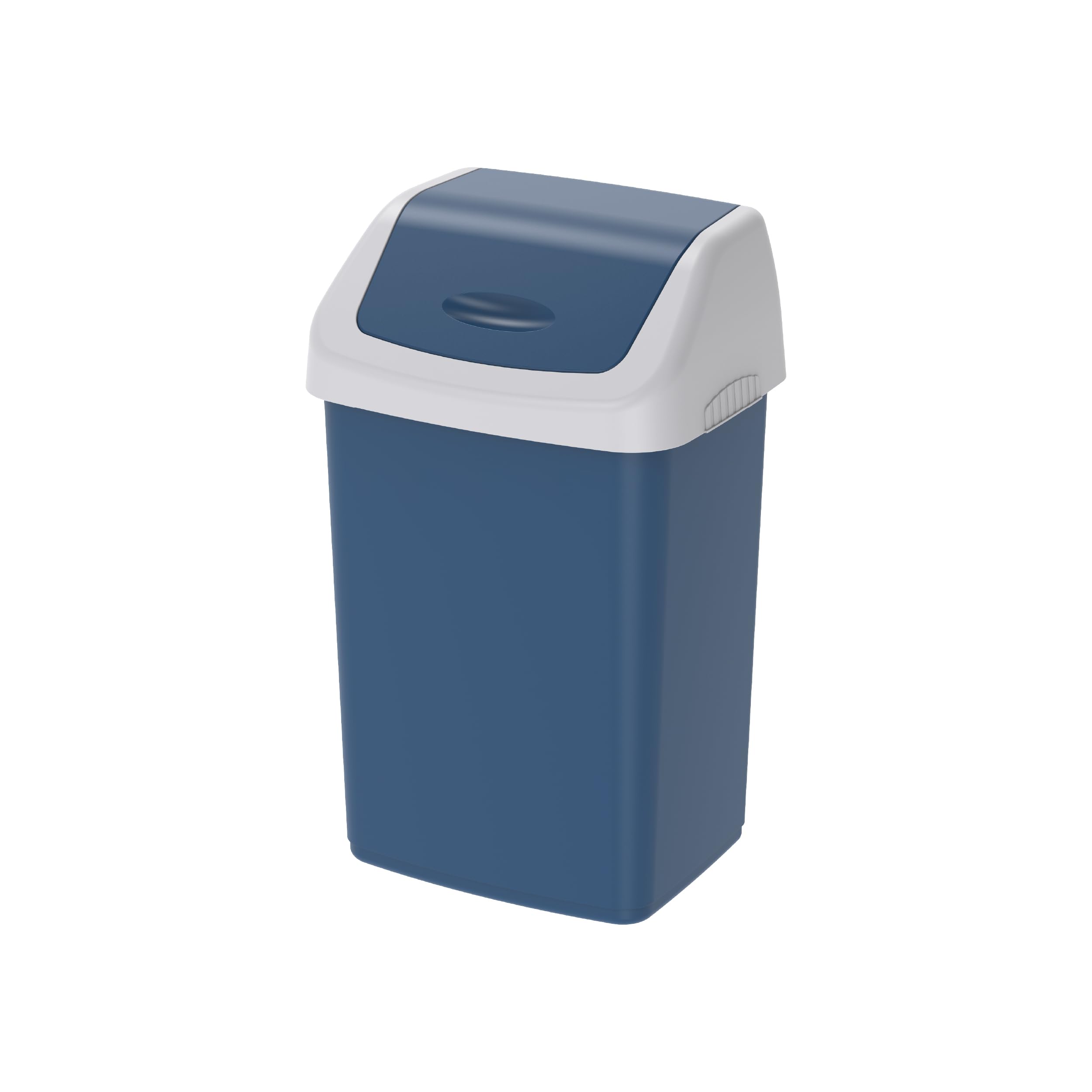 Cosmoplast Trash Waste Bin 46L Flip-Top Waste Bin With Swing Lid, Pearl Blue,46 Liters, IFHHLA283PB