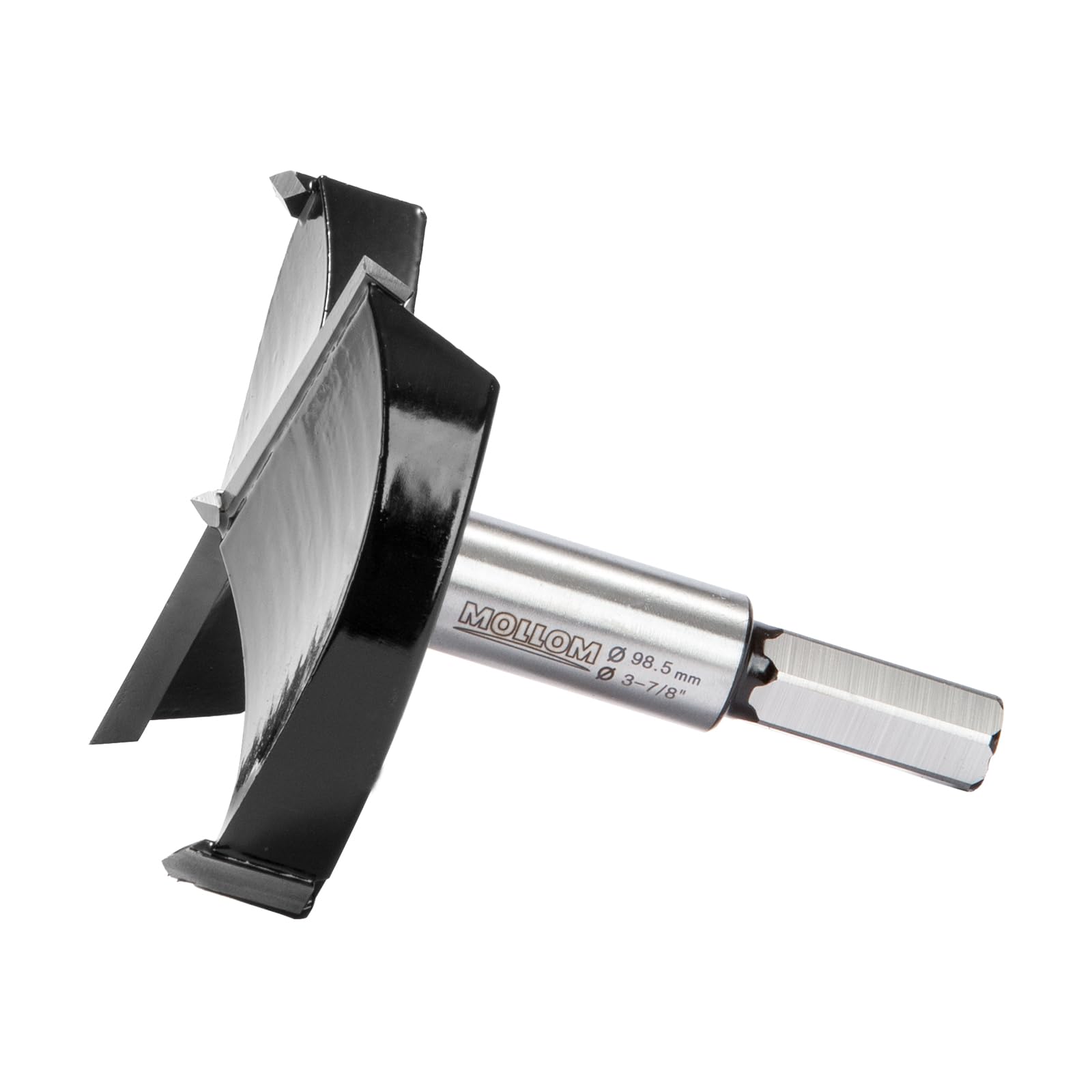 MOLLOM 3-7/8" (98.5mm) Forstner Drill Bit for Precise Woodworking with Durable YG8 Carbide Thickness of 2.0mm,This Hinge Cutter Tool is Ideal for Hard Wood Plastic