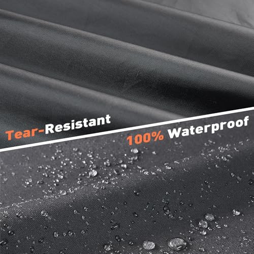 Image of Cab Cover for Jeep Gladiator JT 2020-2025 4 Door, Waterproof Half Cover with 6 Gust Hooks, Protect from Sunshine, UV, Snow, Rain, Wind, Scratch Resistant, Black