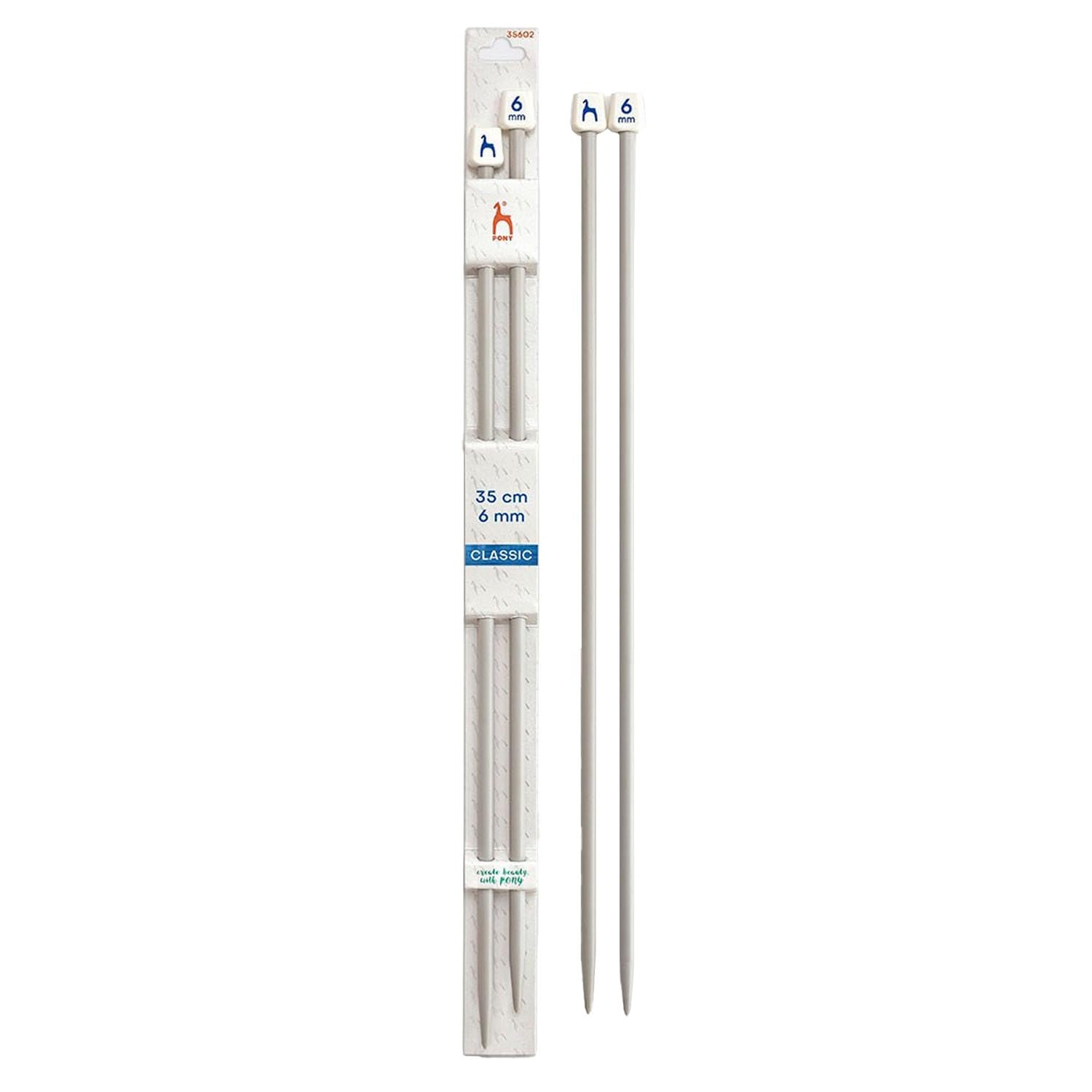 Pony Classic Single Point Needles Aluminium 35cm 6.00mm 1pc