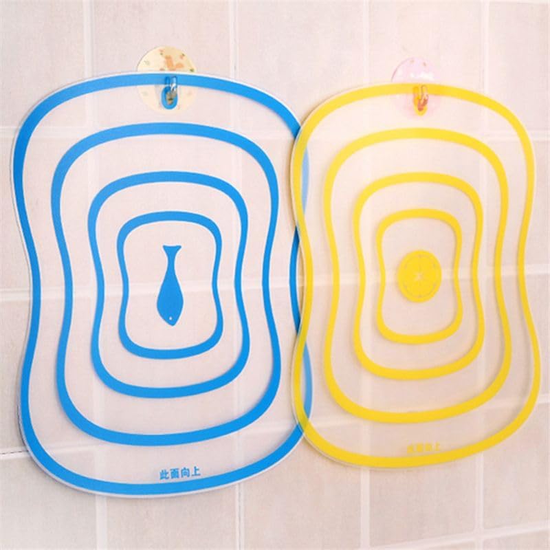 Image of Thin Flexible Plastic Cutting Board for Kitchen | Non-Slip Foldable Chopping Mat | Easy-Pour Food Prep for Vegetables, Fruit & Meat