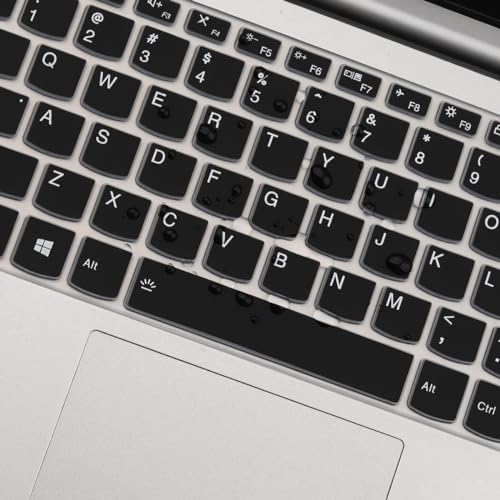 Image of Oaky Keyboard Protector Cover for Lenovo ideapad Slim3 & Slim5 14 inch Laptops Waterproof Dust-Proof Ultra Thin Keyboard Skin Protector - Silicon Black