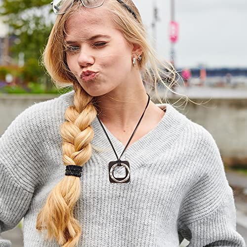 SAILIMUE 6Pcs Long Pendant Necklaces for Women Boho Vintage Wood Fall Sweater Necklaces Set Statement Feather Dragonfly Peace Sign Y Necklace Hippie Handmade Fashion Jewelry Accessories3