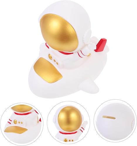 Miniatura 8 de KOMBIUDA Box Astronaut Coin Bank Coin Bank Kids Money Piggy Kids Playsets Piggy Bank Girls Astronaut Statue Spaceman Piggy Bank Piggy Bank for