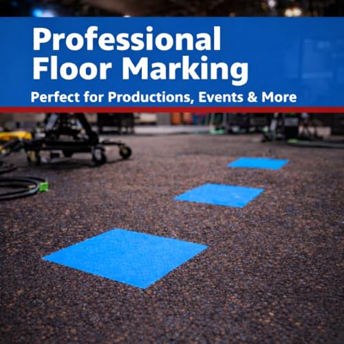 Image of Gaffer Power Professional Grade Gaffer Tape 2 Inch x 30 Yards, Fluorescent Blue - Made in USA, High Visibility Cloth Tape for Floor Marking, Stage, Film, Clean Removal, Heavy Duty