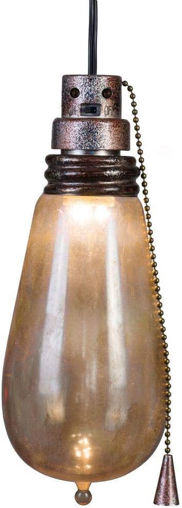 Gemmy Short Circuit Rusty Attic Light Bulb - Indoor Holiday Decoration, 10-Inch Height x 4-Inch Width