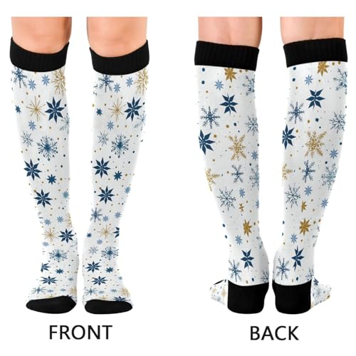 Image of SHJI Compression Socks for Women Sock Men Knee High Stockings for Running Athletic Hiking Cycling