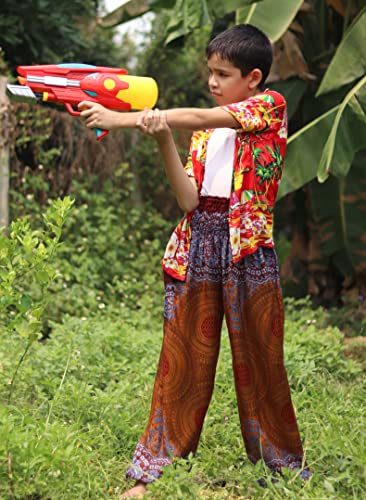 Image of Full Funk Rayon Smock Waist Child Lounging Comfortable Elephant Aladdin Pants