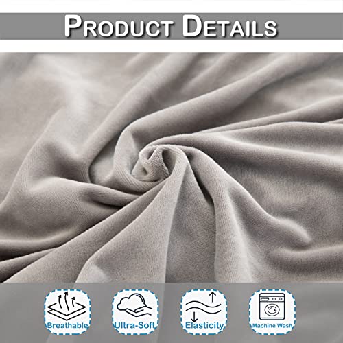 Rosnek Velvet Recliner Covers Stretch Recliner Chair Covers 4 Pieces With Pocket,Lazy Boy Reclining Chair Furniture Covers Wash-Seperately For Recliners,Recliner Slipcovers For Large Recliner #TOP1