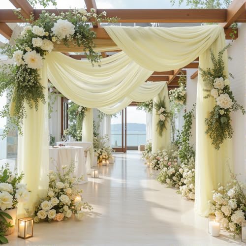Tela translúcida para arco de boda 2 paneles 28"x19ft miniatura 2