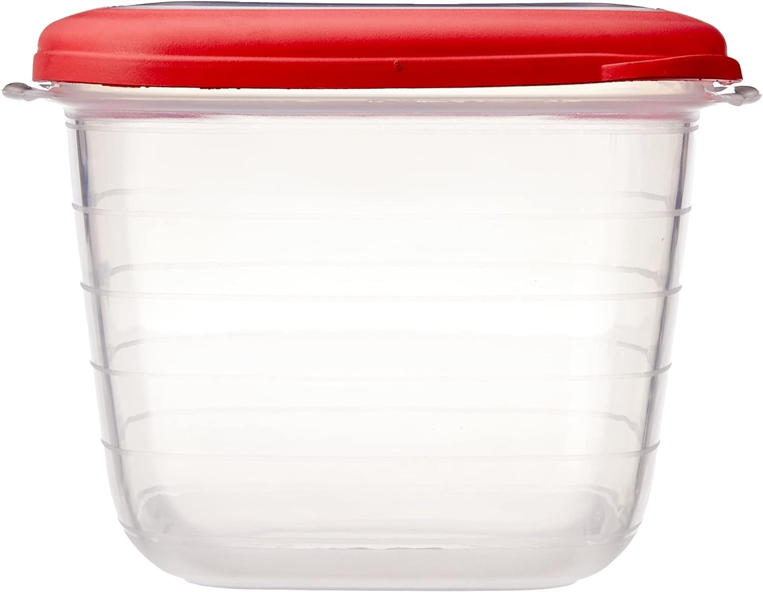 Tribello Contenedor de plástico para almacenamiento de alimentos para congelador con tapas, apto para microondas y lavavajillas, ventilación de vapor/tapa hermética, cuadrado, mediano, 40 onzas,