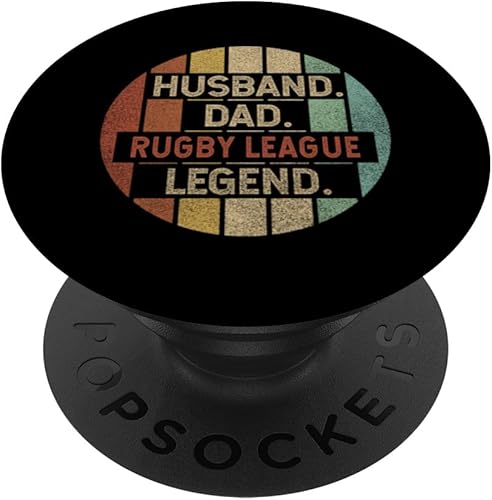 Marido Papá Rugby League Legend Vintage PopSockets intercambiables PopGrip