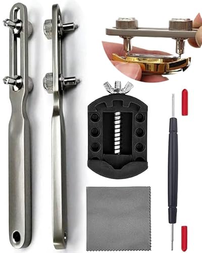 TICFROG 時計修理工具 裏蓋オープナー 腕時計 裏蓋開閉工具 電池交換 ウォッチオープナー 2点式