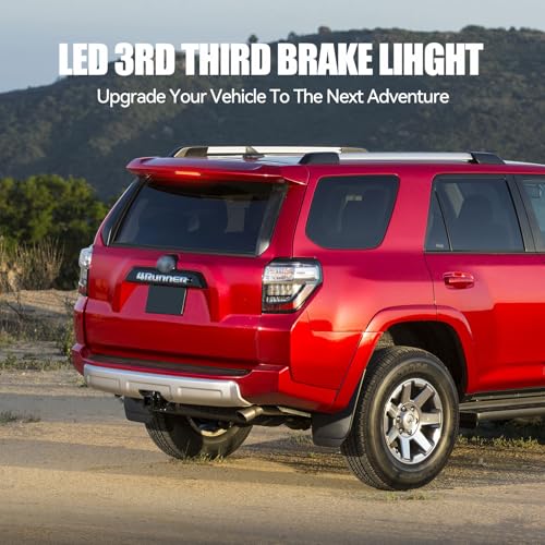 Image of Third 3rd Brake Light LED for 2010-2024 Toyota 4Runner, High Mount Rear Brake Lights Assembly for 2014-2019 Toyota Highlander, Waterproof Center Cab Lamp Stop Light (Black)