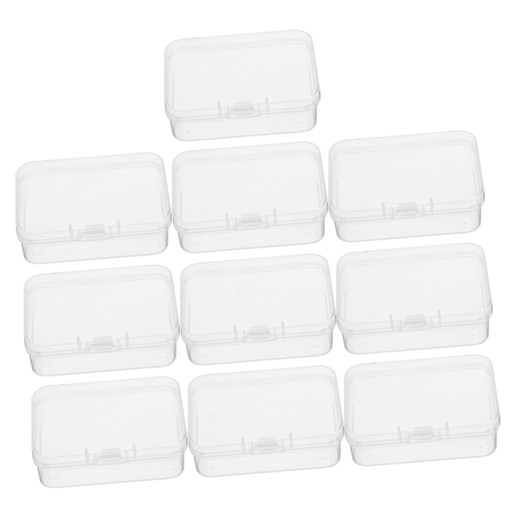 SEWACC 10pack Plastic Boxes Organize Beads Jewelry Earrings Compact Storage Case Mini Storage Baskets