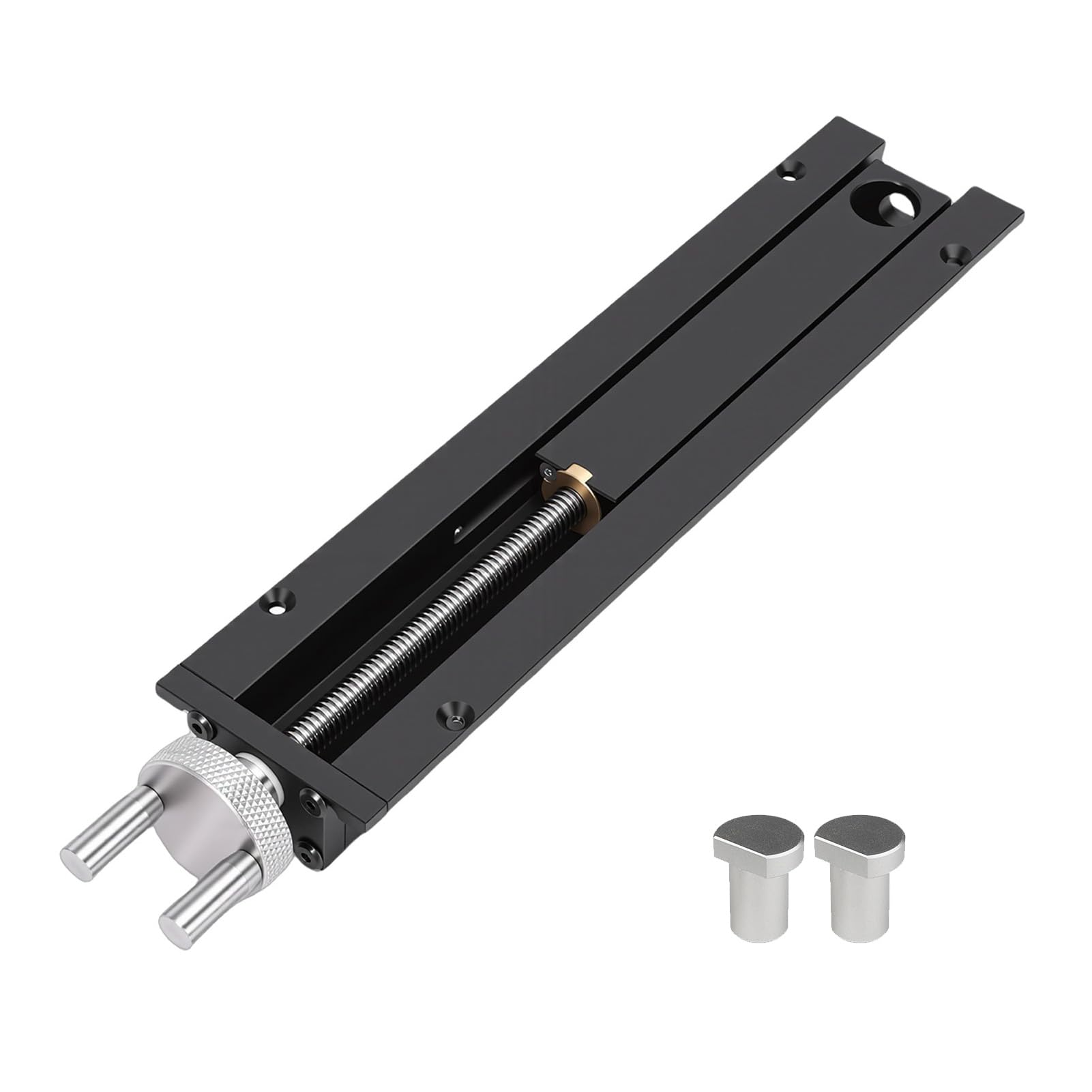Aramox Imadło Stołowe Stop Aluminium Imadło Końcowe ze Stali Nierdzewnej Skok 0 do 110 Mm Skok 20 Mm Otwór Imadła Stołowego Szybkozłącze Zacisk do Mocowania Obróbki Drewna Wiercenie Obróbka Metali