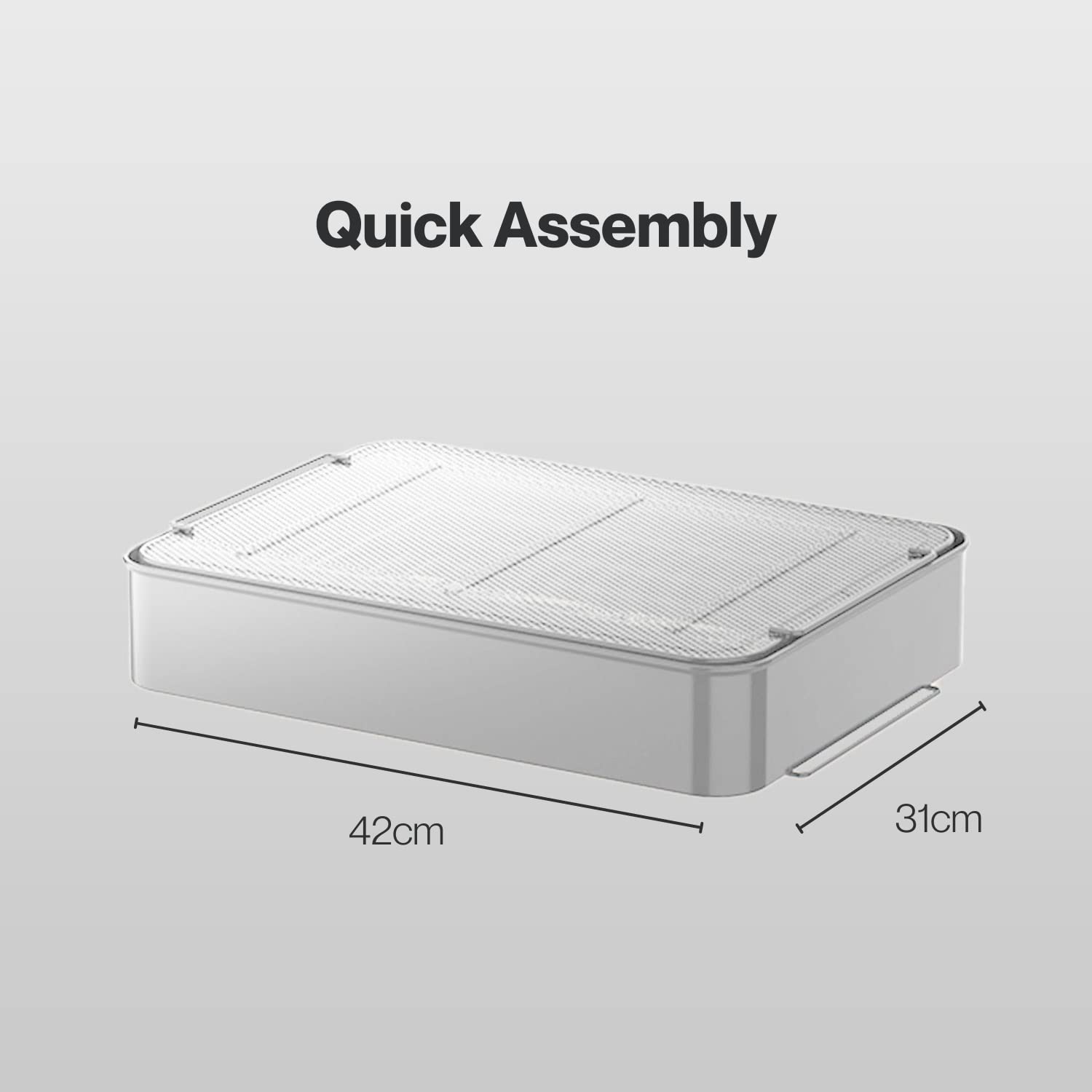 Ekkio Carrito de cocina de 3 niveles con asa, estante de almacenamiento de acero, ruedas organizadoras, acabado con recubrimiento en polvo, peso máximo por cesta, 25 kg, color blanco