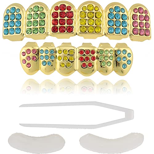 Hip Hop ZäHne Dekoration, Hip Hop Grillz ZäHne Bling Grillz ZäHne Hip Hop ZäHne Grills Zahnspange Hip Hop Mund Grillz Hip Hop Rapper Bling ZäHne Hip Hop Top Zahn FüR Halloween Party Hip Hop Show Cover