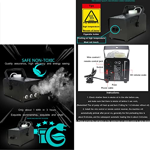Máquina de humo 400W con control cableado para DJ, eventos y fiestas miniatura 6