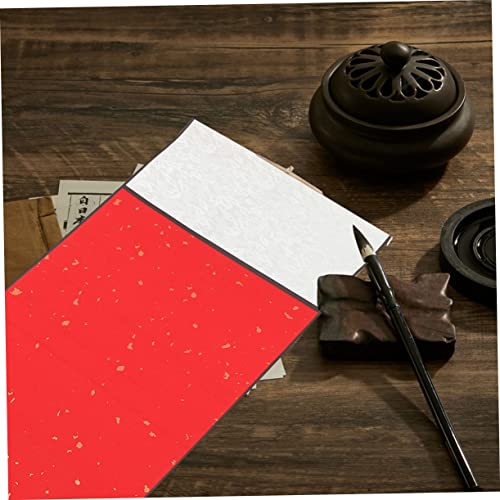 ULDIGI Scroll Calligraphy Blank Scroll Japanese Accessories Children\'s Drawing Roll Sumi Hanging Scroll Writing Scroll Chinese Calligraphy Writing Paper Portable Xuan Paper Rice Paper Red