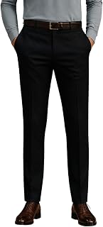 Men's Comfy Tapered fit Knitted & 4 Way Stretch Casual Trouser