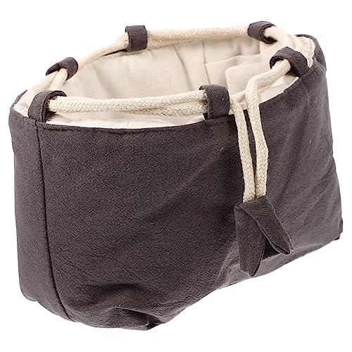 LABRIMP Grey Decorative Travel Bag for Tea Set Holder Portable Teaware Storage Bag