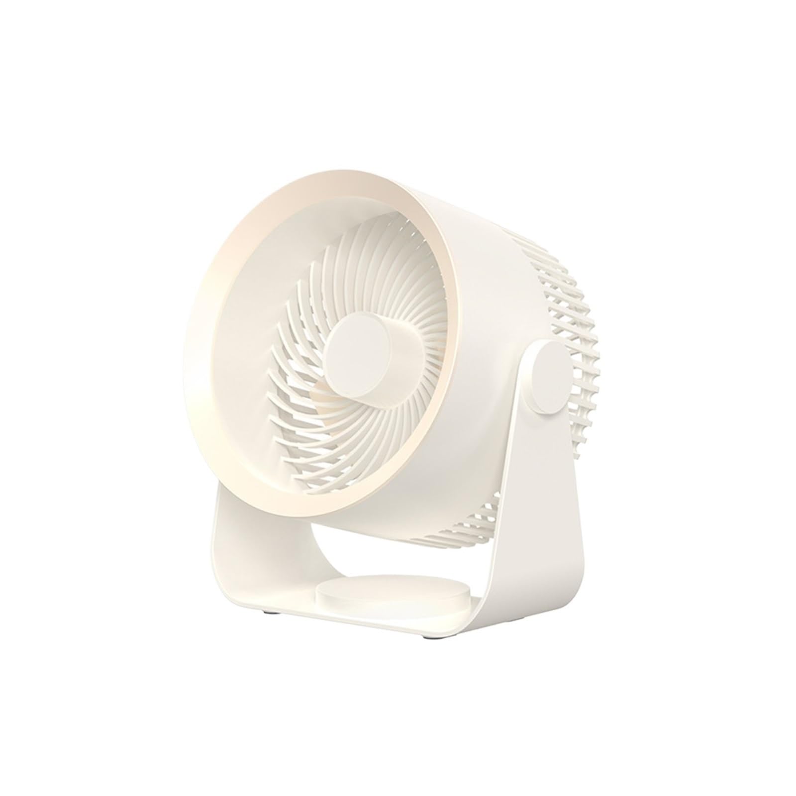 Wireless Wall Mounted Air Circulation Electric Fan 4000mAh USB Rechargeable Small Portable Table Desktop For Home Office Airflow Comfort Refreshing Breeze(White)