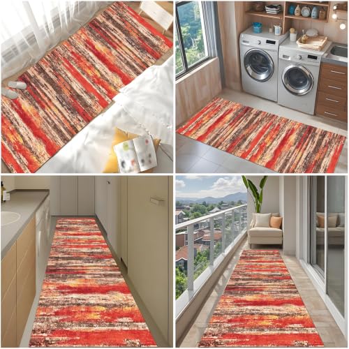 Alfombra de pasillo de 40 x 250 cm lavable y antideslizante para entrada o cocina 8