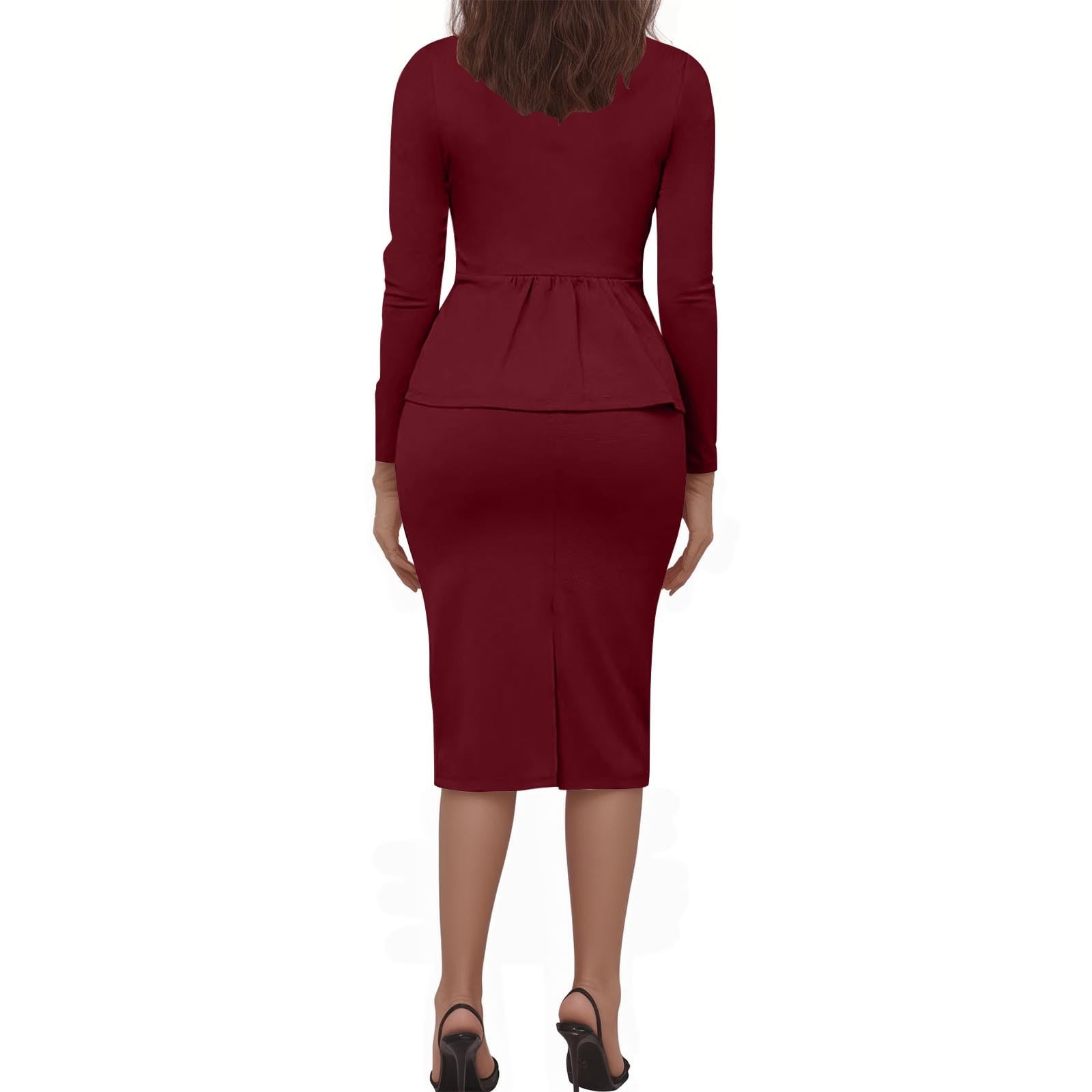 Damen Rock Anzüge 2 Stück Anzug Rock Set Business Casual Langarm Blazer und Bleistiftrock Solide Slim Fit Jacke Rock Elegant Büro Hochzeitsgäste