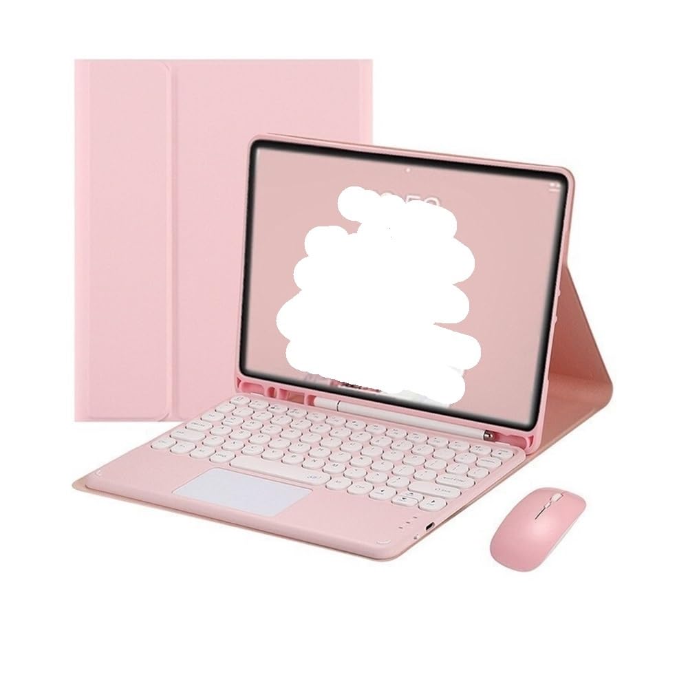 Coque magnétique iPad Air 13 2024 transformable en station de travail rose