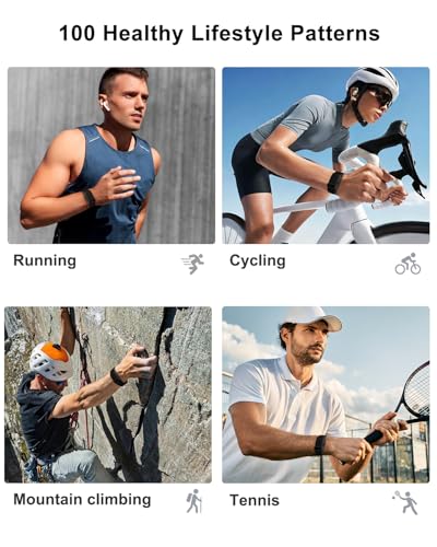 Screenless Activity & Fitness Trackers, Health Tracker with Heart Rate and Sleep Tracking, Works with iOS and Android - Black - Image 4