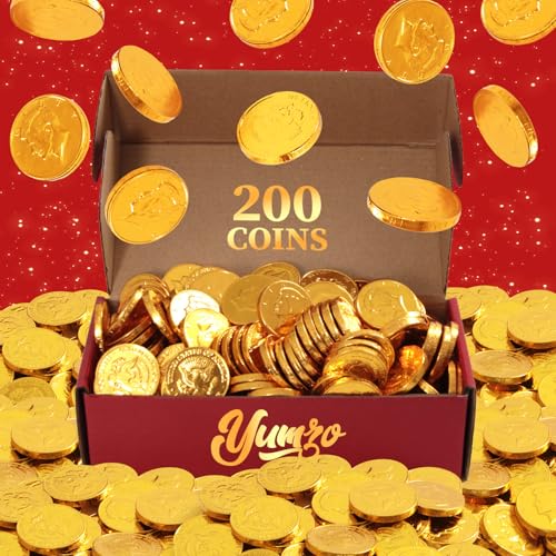 Gold Chocolate Coins, 200 Pack of Gold Chocolate Coins Bulk, Ideal Coin Candy for Themed Parties, Events and Celebrations, Perfect for Gift Bags and Festive Decorations, Christmas and. - image 2