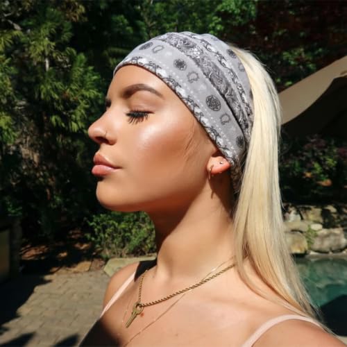 Image of DRESHOW 4 Pack Turban Headbands for Women Wide Vintage Head Wraps Knotted Cute Hair Band Accessories