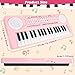 M SANMERSEN Kids Keyboard Piano 37 Keys Early Learning Instrument with Microphone Toy for 3 4 5 6 Girls Boys Birthday Valentines