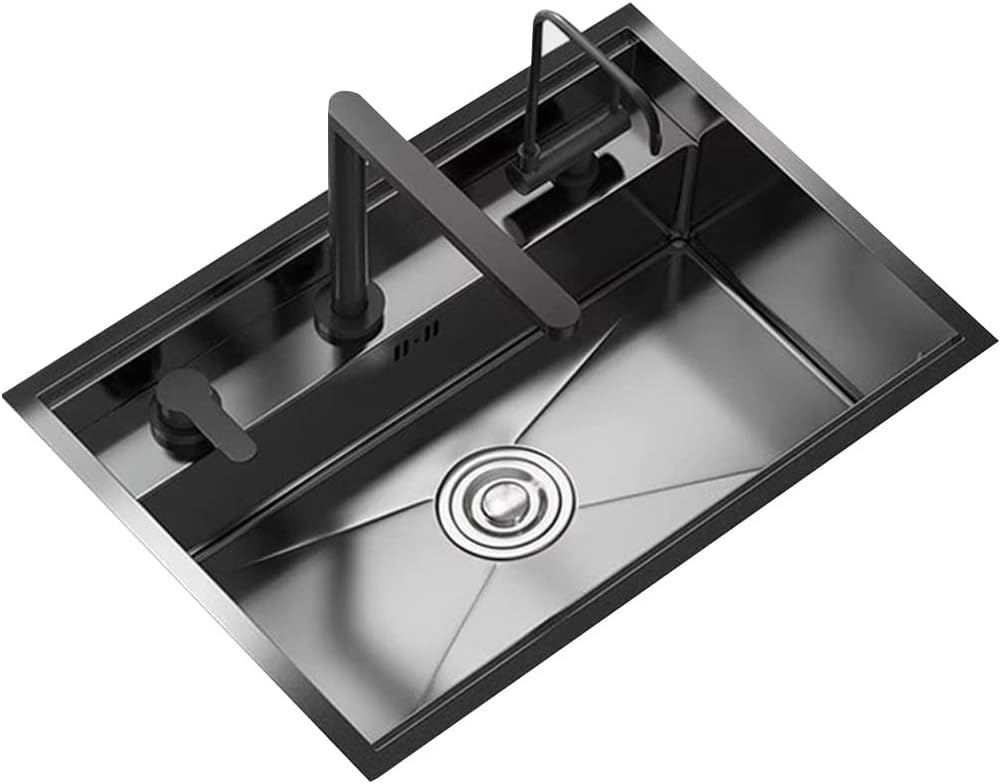 Kitchen Kitchen Sink Stainless Steel with Lid Invisible Sink Small ...
