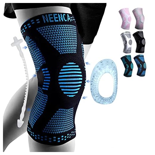 NEENCA Rodillera Profesional, Rodillera de Compresión con Almohadillas de Gel de Rótula y Estabilizadores Laterales para Hombre y Mujer, Rodilleras de Grado Médico para Correr, Desgarro de Menisco