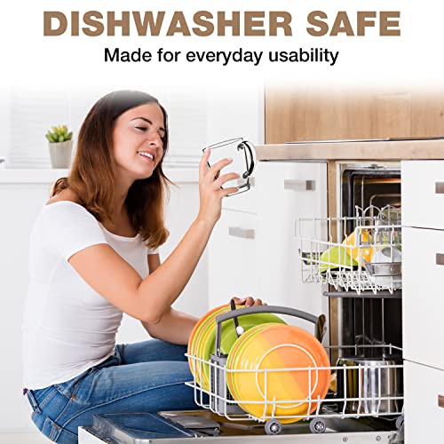 Eparé 12 Oz Clear Glass Coffee Mugs Set Of 6 - Glass Mugs For Hot Beverages - Durable Clear Coffee Cups - Tempered Glass Coffee Cup - Tea & Coffee Glass Cup - Giftable Clear Coffee Mug With Handle #TOP5