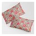 Lot de 2 housses de coussin rectangulaires Kermina Suzani Uzbékistan coloré brodé pour canapé, chaise, 35 x 50 cm