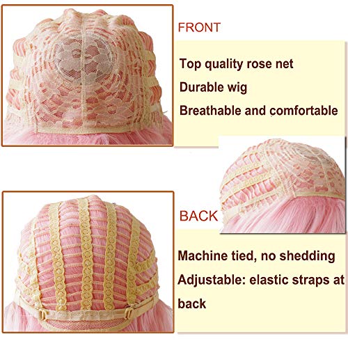 Wig Synthetic Long Blonde Highlight