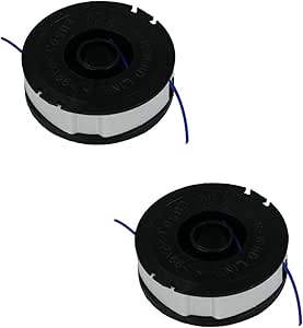 Kit De Rechange Fil Bobine + Couvercle Pour Coupe-bordure Ryobi - Lot De 5 Lignes + 5 Caches - Compatible RAC124, OLT1831S, Etc.