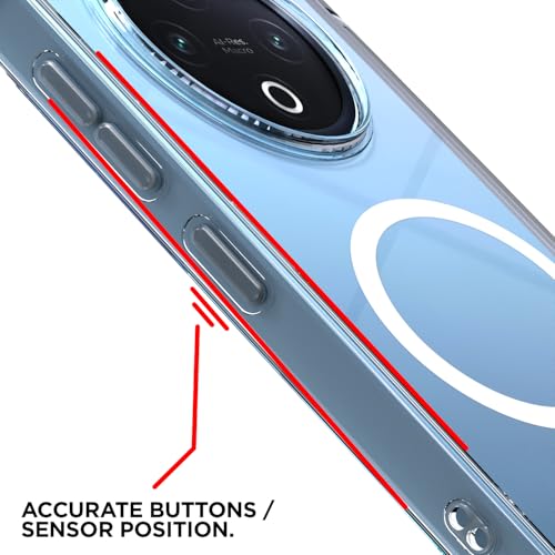 Image of Pikkme Back Cover for Vivo Y500 5G Mag-Safe Shockproof PC + TPU | Protective Case Magnetic Support | Bumper Case (Transparent Mag-Safe)