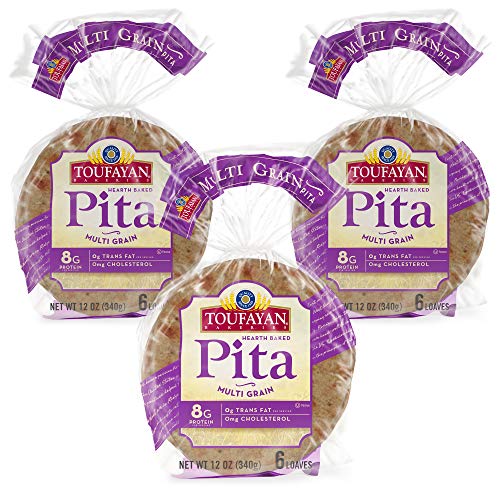 Toufayan Bakery, Multi Grain Pita Bread for Sandwiches, Meats, Salads