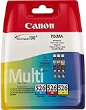 Canon Tintenpatrone CLI-526 C/M/Y Multipack - 9 ml für PIXMA Drucker (cyan magenta gelb) ORIGINAL