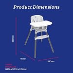 Chicco Zest Development Highchair for Babies from 6 Months to 40 kg with Washable Seat, 5 Point Harness and Removable Tray, Compact Folding, Lightweight and Reduced Pack Size