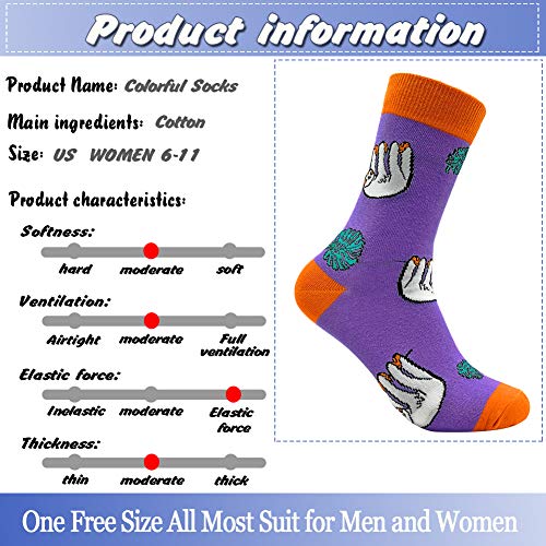 Fun Colorful Socks Combed Cotton Stockings Mid Calf Art Patterned Funky Happy Sock Packs, 12 Pairs1204, Free Size Us 6-11 #TOP1