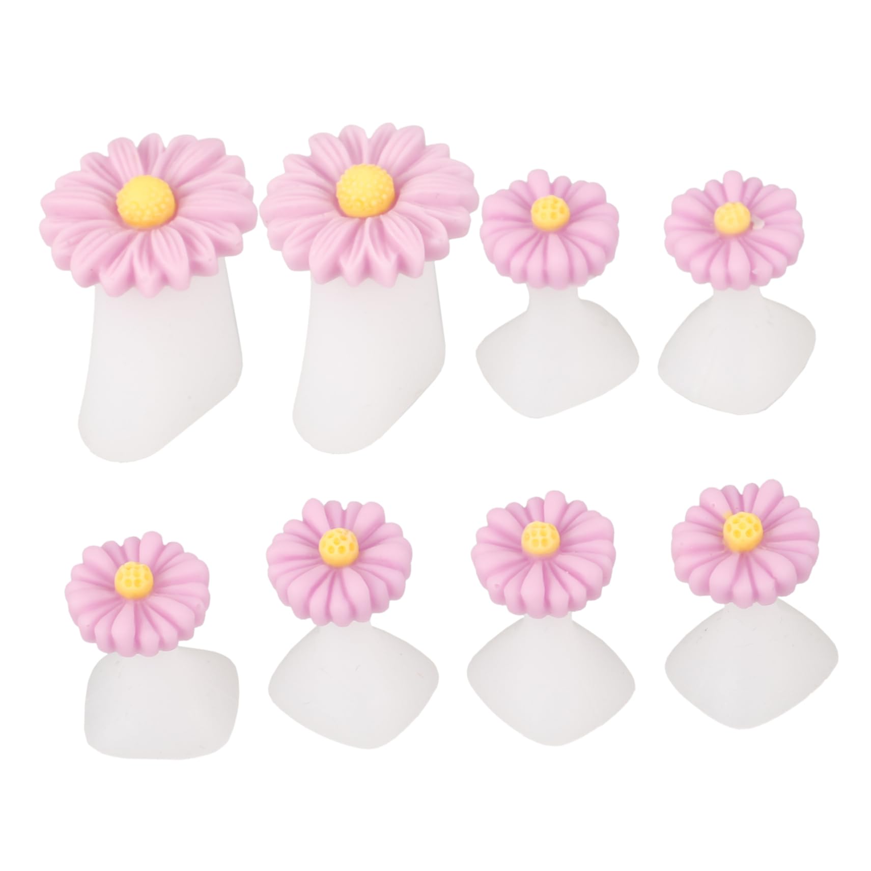 TOVINANNA Flower Toe Dividers Pedicure Toe Spacers Purple Nail Art Separators Silicone Material
