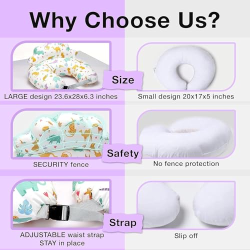 Image of Feeding Pillow for New Born Baby with Detachable Cover Breast Feeding & Maternity Nursing Pillow for Breastfeeding Set of Support for Baby Feeding Pillow with Removable Cover