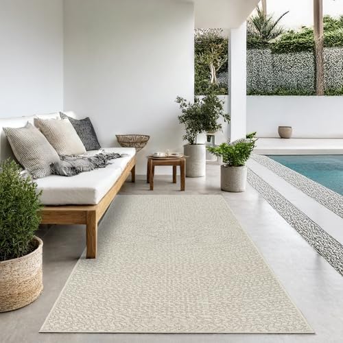 the carpet Kansas Outdoor Teppich – Wetterfester Indoor & Outdoor Teppich im Jute-Look für Balkon, Terrasse, Garten… – Ansicht 1