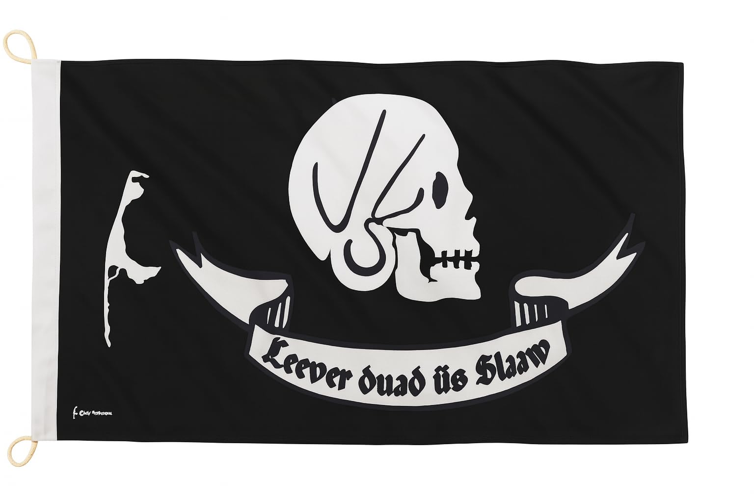 Drapeau pirate Sylt indéchirable pour mât soumis aux vents forts 150x90
